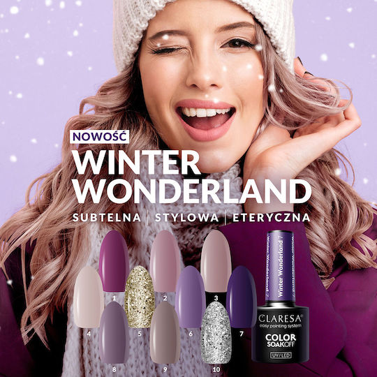 Claresa Winter Wonderland Gel Nagellack Lila 8