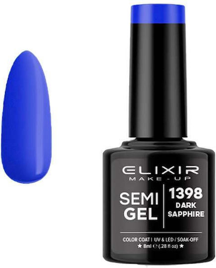 Elixir Semigel Ημιμόνιμο Βερνίκι Νυχιών dark sapphire 1398 8ml