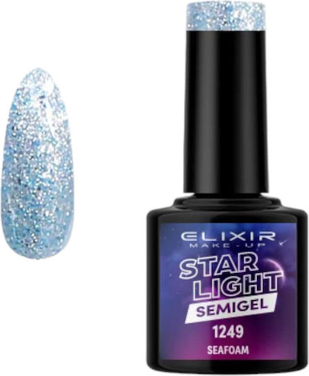 Elixir Star Light Хибриден Лак за Нокти 1249 Seafoam с Glitter 8мл 1бр