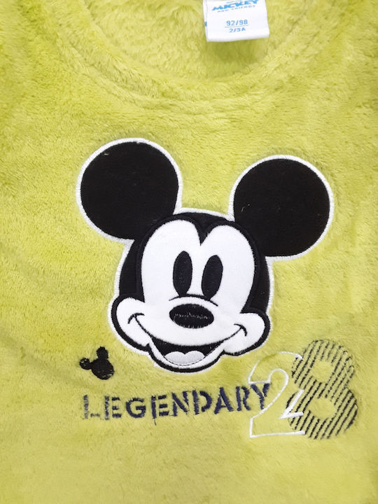 Disney Kids Pyjamas Coral Lime Mickey