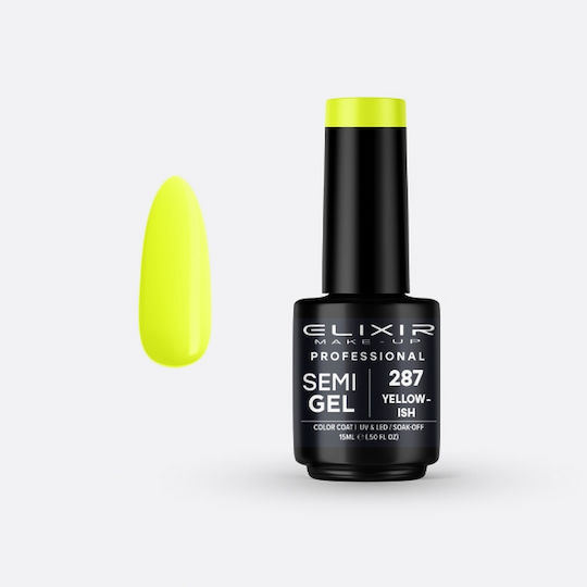 Elixir Semi Gel Semi-Permanent Nail Polish 287 Yellowish 15ml 1pcs