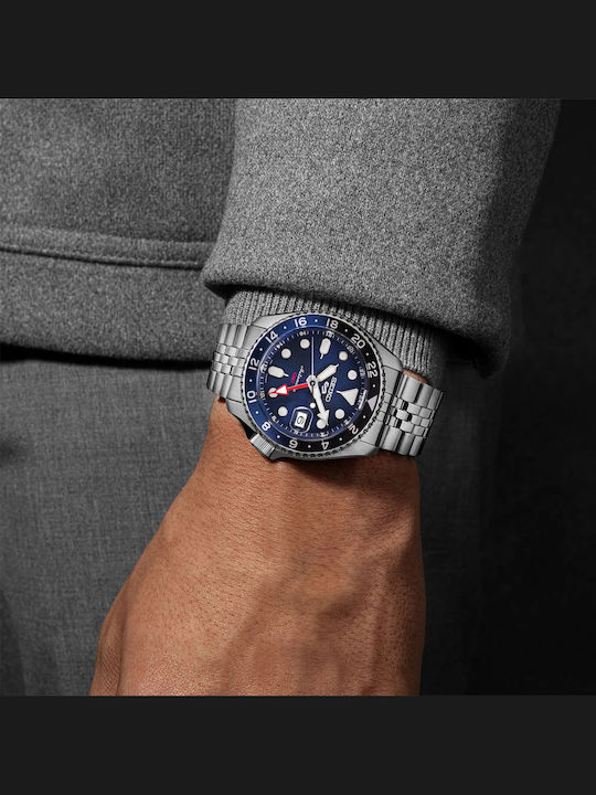 Seiko 5 Sports Ρολόι Αυτόματο με Μεταλλικό Μπρασελέ Seiko 5 Sports Ρολόι Αυτόματο με Μεταλλικό Μπρασελέ