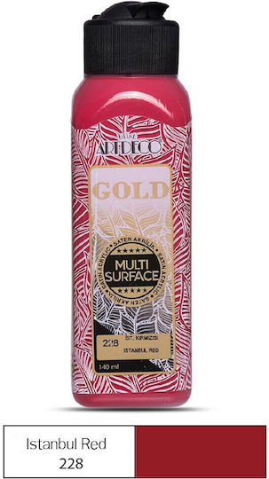 ArtDeco Multi Surface Instanbul Ακρυλικό Χρώμα Ζωγραφικής Red 228 140ml