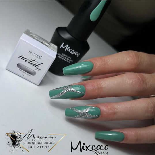 Mixcoco Halb-permanenter Nagellack Dark Olive Green #1298 15ml 1Stück