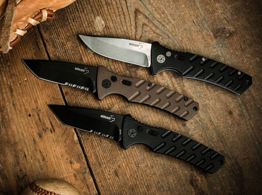 Boker Plus Strike Джобно ножче Автоматичен Кафяв в Калъф