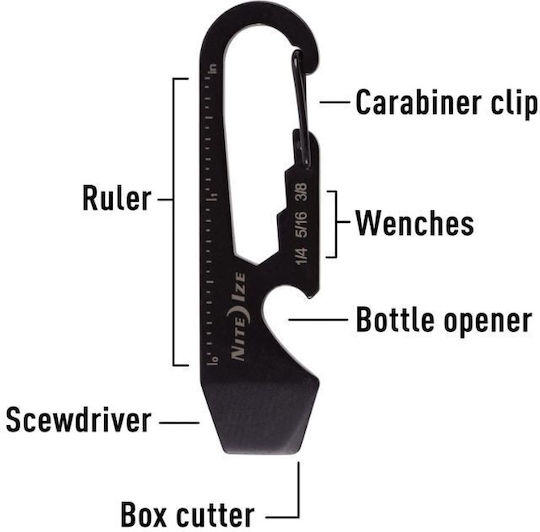 Niteize Doohickey Key Multitool Negru