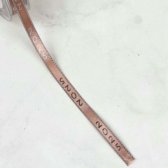 Satinband "2025" Charms 1cmx18m Puder
