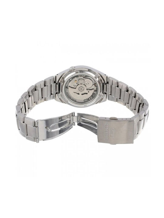 Seiko 5 Ceas Bărbătesc 37mm Automat cu Argintiu Brățară Metalică