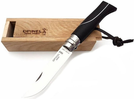 Opinel Nr.08 Cuțit De Buzunar Negru Cu Husă