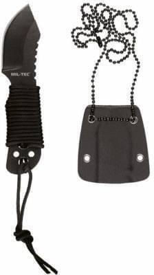 Mil-Tec Neck Knife Black with Sheath