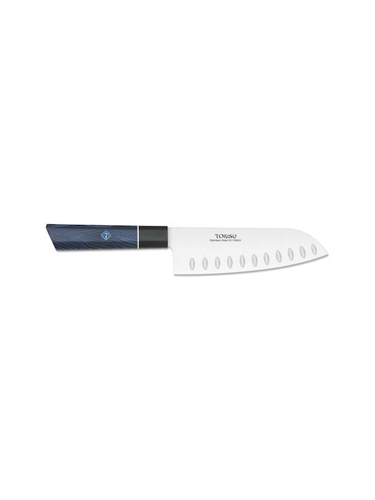 Tokisu Cuțit Santoku din Oțel Damasc 17cm