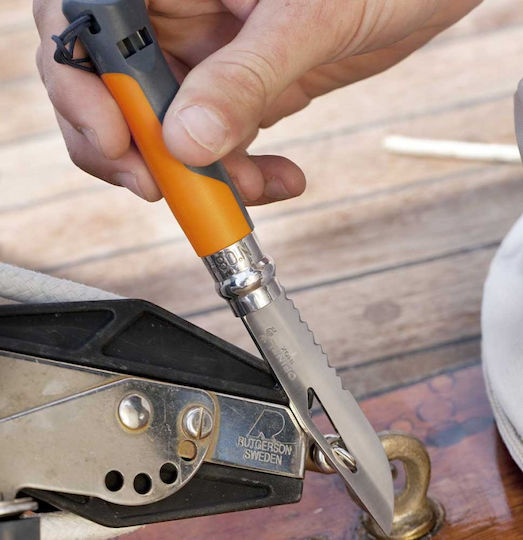 Opinel Outdoor Knife Orange with Blade made of Stainless Steel