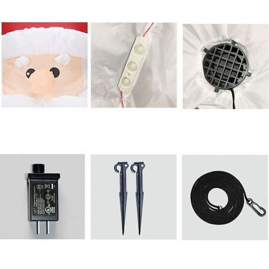 Inflatable Illuminated Santa Claus Electric Red 240cm