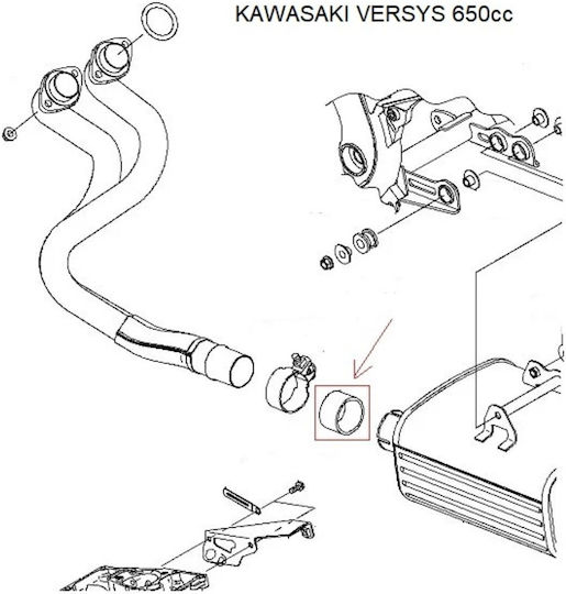 Exhaust Joint Gasket 48x43x30 Kawasaki Versys 650cc etc. E43048030 Centauro120506