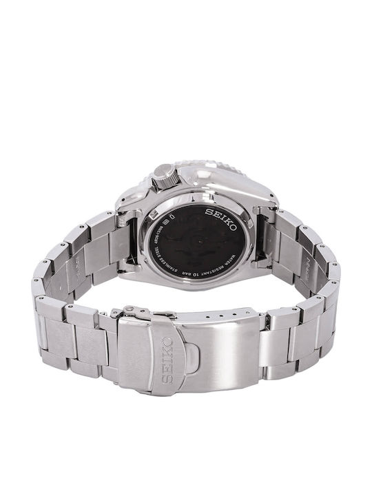 Seiko 5 Sports SKX Men's Watch 39mm Chronograph Automatic with Silver Metal Bracelet