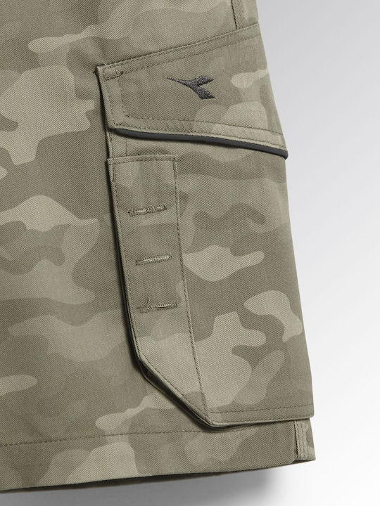 Utility Diadora Poly Camo Reflectorizantă Bermudă de Lucru Gri