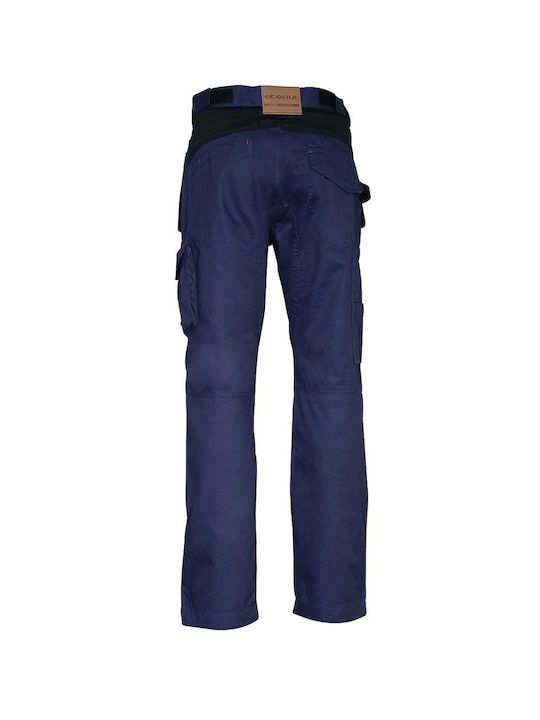 Cofra Bricklayer Work Trousers Navy Blue