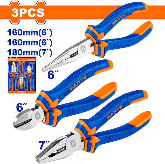 Wadfow Pliers set Length 180mm 3pcs