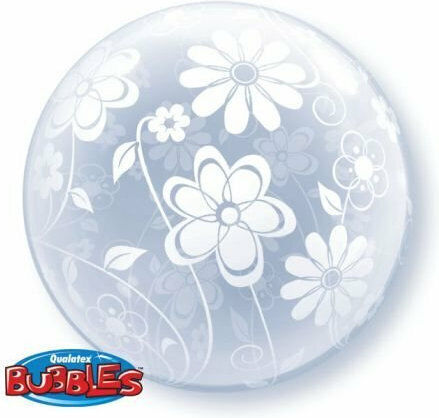 Балон Bubble Jumbo Кръгла Прозрачен Floral Patterns 51бр