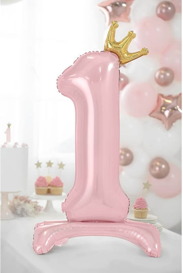 Luftballon Folie Jumbo Zahl 1 Rosa 103cm
