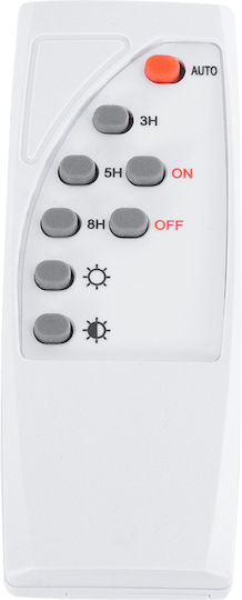 GloboStar Solar Light Floor 5W 200lm Warm White 3000K with Photocell and Remote Control IP65 25cmx25cmx45cmcm