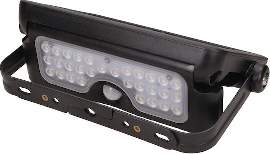 Orno Projector Solar Light 5W 500lm Natural White 4000K with Motion Sensor IP65 21.74cmx14.93cmx3.37cmcm
