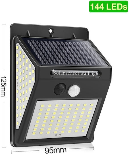 Solarleuchte 6W 480lm Kaltweiß 6000K mit Bewegungssensor IP65
