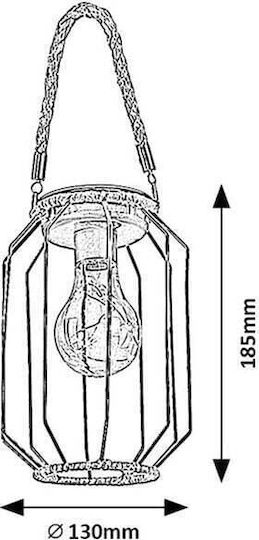 Rabalux Suspendata Lampă Solară 0.2W 5lm cu Alb Cald Lumină 3000K IP44