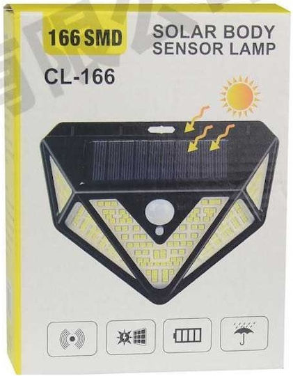 Wall Mounted Solar Light 3W 1200lm with Motion Sensor IP64 9.6cmx12.4cmx4.8cmcm