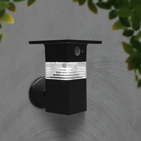 V-TAC Wall Mounted Solar Light 3W 250lm Warm White 3000K with Motion Sensor IP54 16.2cmx14.5cmx17cmcm