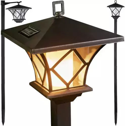 Gardlov Spiked Solar Light Torch 12lm with Warm White Light IP44 17cmx17cmx17cmcm