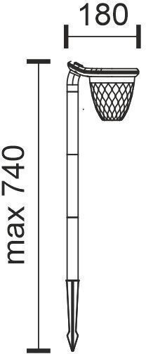 Spot Light Επιτοίχιο Ηλιακό Φωτιστικό 1W 100lm με Φυσικό Λευκό Φως 4000K IP65