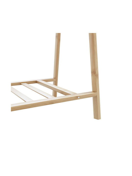 vidaXL Floor Garment Rack made of Bamboo Brown 96x45.5x150.5cm