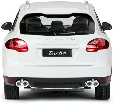 Rastar Cayenne Turbo 1 Teleghidat Mașină Alb