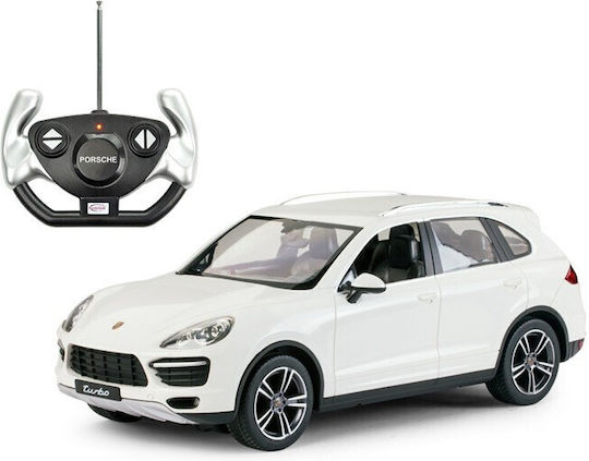 Rastar Cayenne Turbo 1 Teleghidat Mașină Alb