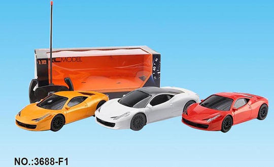 Ferrari 458 Стил 1 16 Оранжев 3688 F1 Дистанционно Управлявана Количка Със Светлини