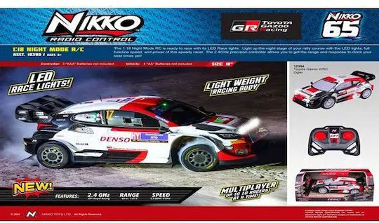 Nikko Toys Τηλεκατευθυνόμενο Wrc Rally Auto Toyota Gazoo Racing Ogier Night Mode 34/10394