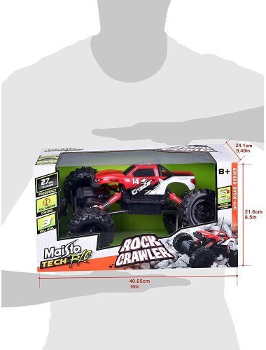 Maisto Tech New Version Rock Crawler Радиоуправляемо Автомобил Чудовищен камион Сребрист