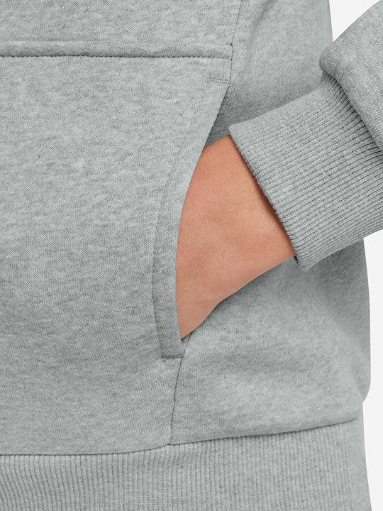 Fleece Παιδικό Φούτερ με Κουκούλα και Τσέπες Γκρι Academy