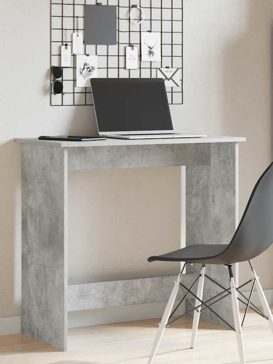 Desk Wooden Grey Concrete Grey 80x40x75cm