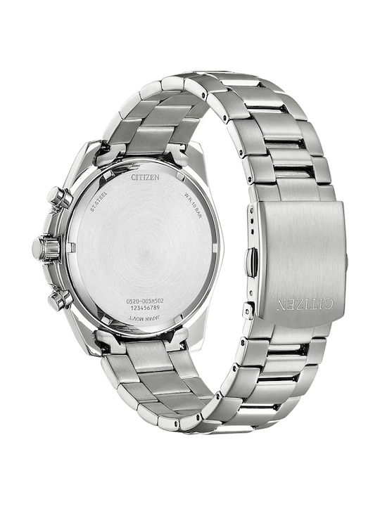Citizen Men's Watch 44mm Chronograph Battery with Silver Metal Bracelet