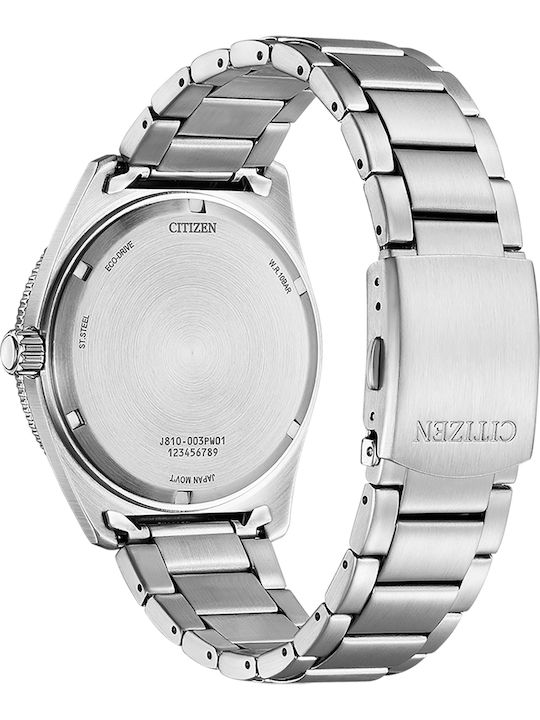 Citizen Ceas Barbatesc 43mm Eco - Drive cu Brățară Metalică Argintie