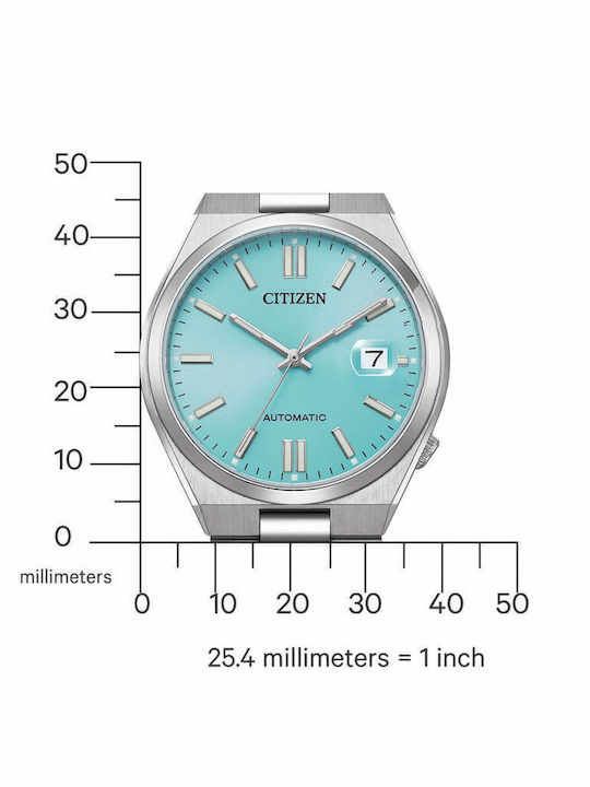 Citizen Tsuyosa Men's Watch 40mm Automatic with Silver Metal Bracelet