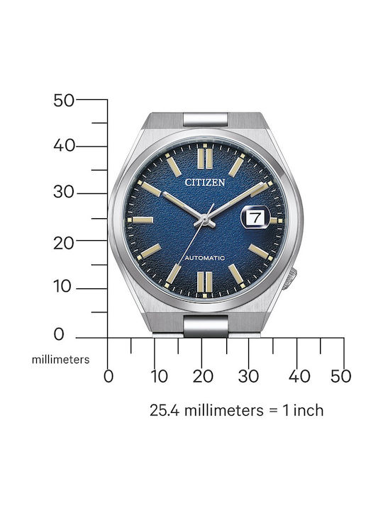 Citizen Tsuyosa Men's Watch 40mm Automatic with Silver Metal Bracelet