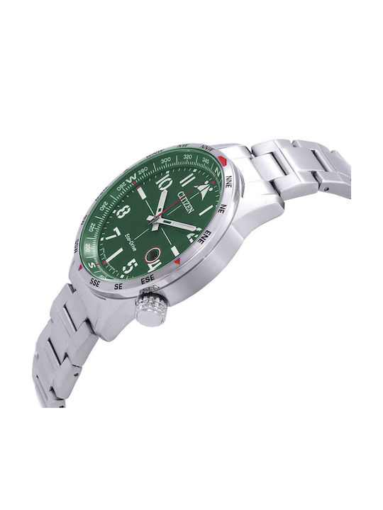Citizen Ceasuri Bărbați 43mm Eco - Drive cu Brățară Din Metal Argintie