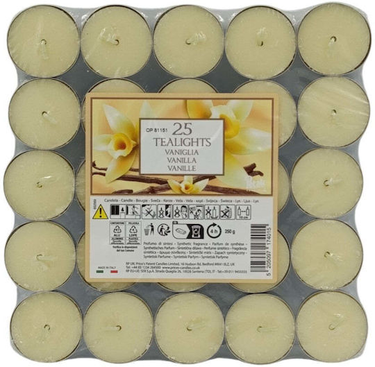 Duft-Teelichter 25 Stück Vanille
