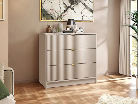 Wooden Chest of Drawers Tireno 3 Drawers 80x40x75 cm Wooden Chest of Drawers Tireno 3 Drawers 80x40x75 cm