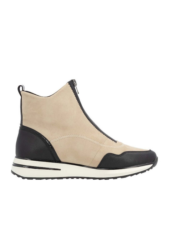 Women's Ankle Boots Platform Beige