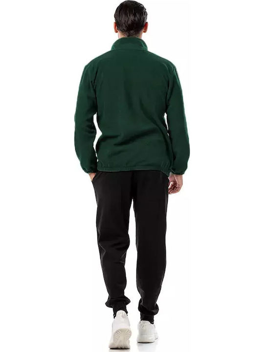 Men's Fleece Cardigan Green
