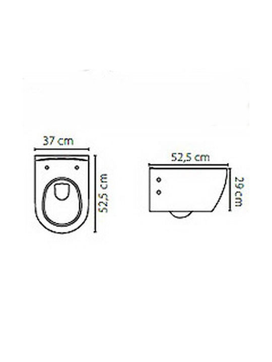 Cerastyle City Wall-Mounted Toilet Rimless with Slim Cover Soft Close Beige